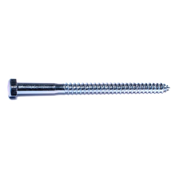 Midwest Fastener Lag Screw, 3/8 in, 5-1/2 in, Steel, Zinc Plated Hex Hex Drive, 50 PK 01322 - main